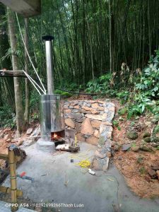 lò bếp củi nước nóng Thành Luân